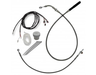 Stainless Braided EZ Install Kit for 14" Handlebars (New Upper Clutch Cable Included)