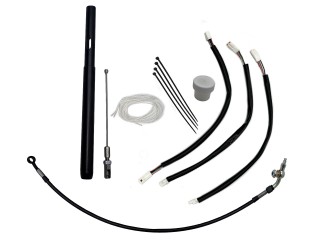 Black Vinyl EZ Install Kit For 14" Handlebars (Clutch Cable Extension Included)