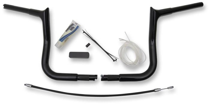 1¼" Pointed Top Handlebar Kit- 10" Black
