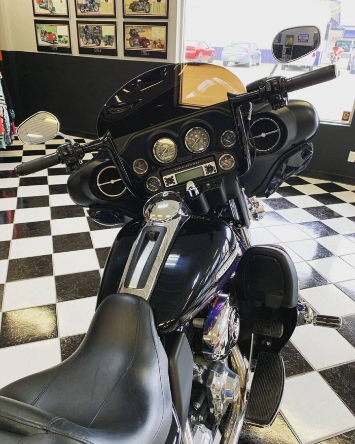 EZ Install Wired Handlebars 1-1/4" Pointed Top 12" Black - Image 2