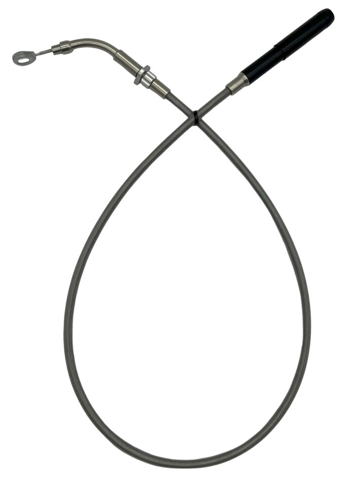 EZ Install Stainless Braided Upper Clutch Cable 2" Over Stock Cable