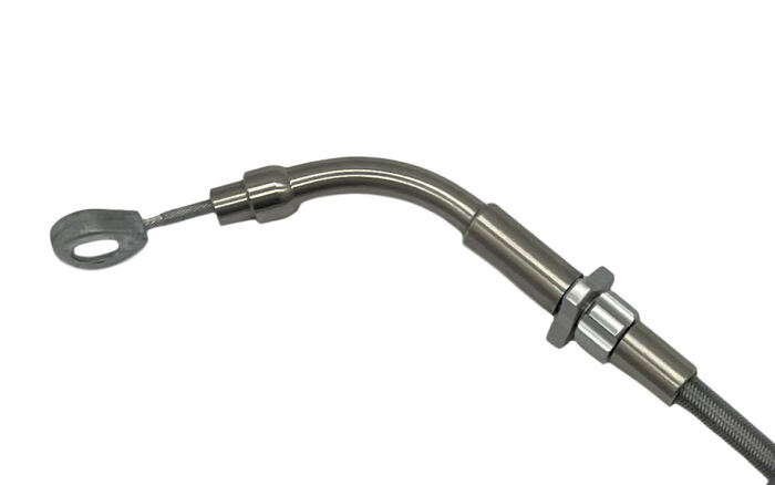 EZ Install Stainless Braided Upper Clutch Cable 10" Over Stock Cable - Image 2