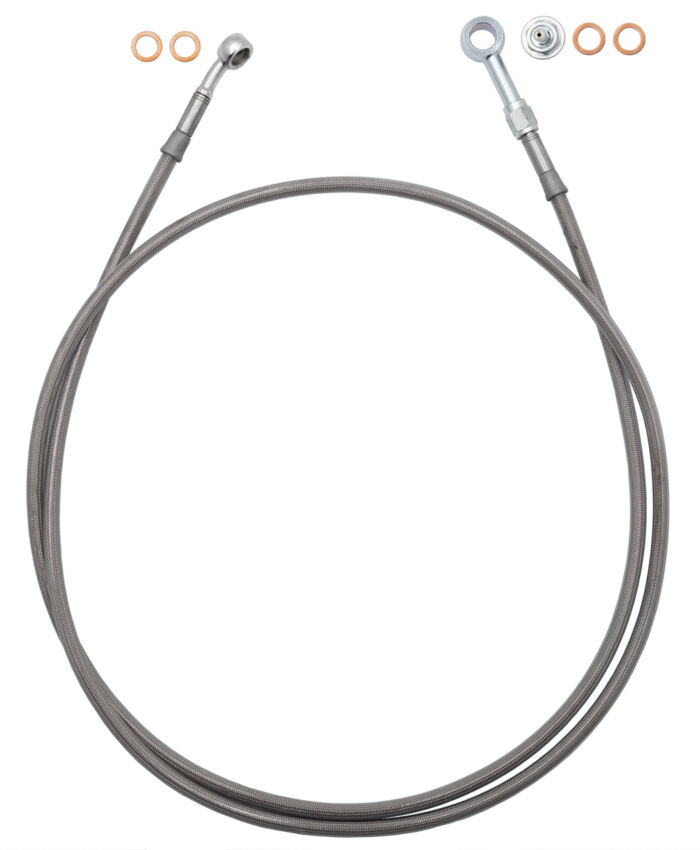 66" EZ Install Stainless Braided Brake Line for Road Glide Models