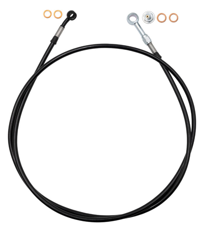 67" EZ Install Black Braided Brake Line for Street Glide Models