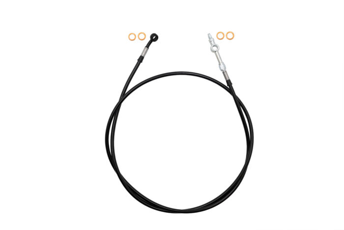 60" EZ Install Black Braided Brake Line for 08-13 Road Glide Models