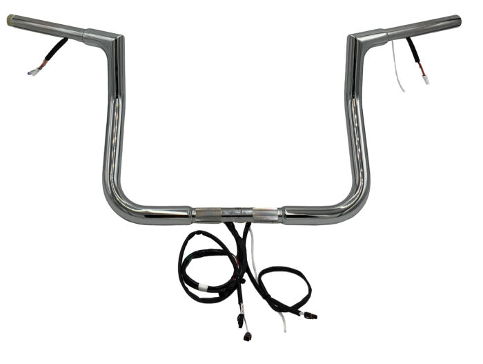 EZ Install Wired Handlebars 1-1/4" Flat Top 11" Reduced Reach Chrome