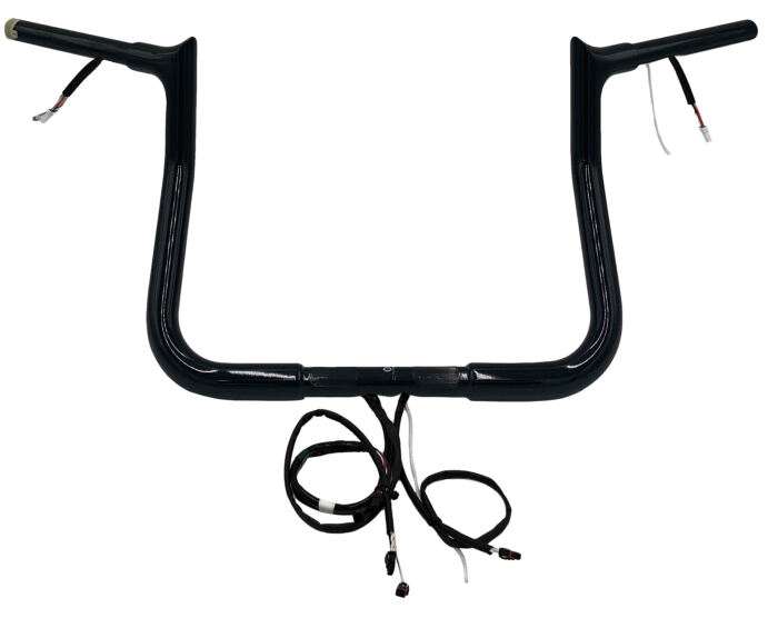 EZ Install Wired Handlebars 1-1/4" Pointed Top 11" Reduced Reach Black